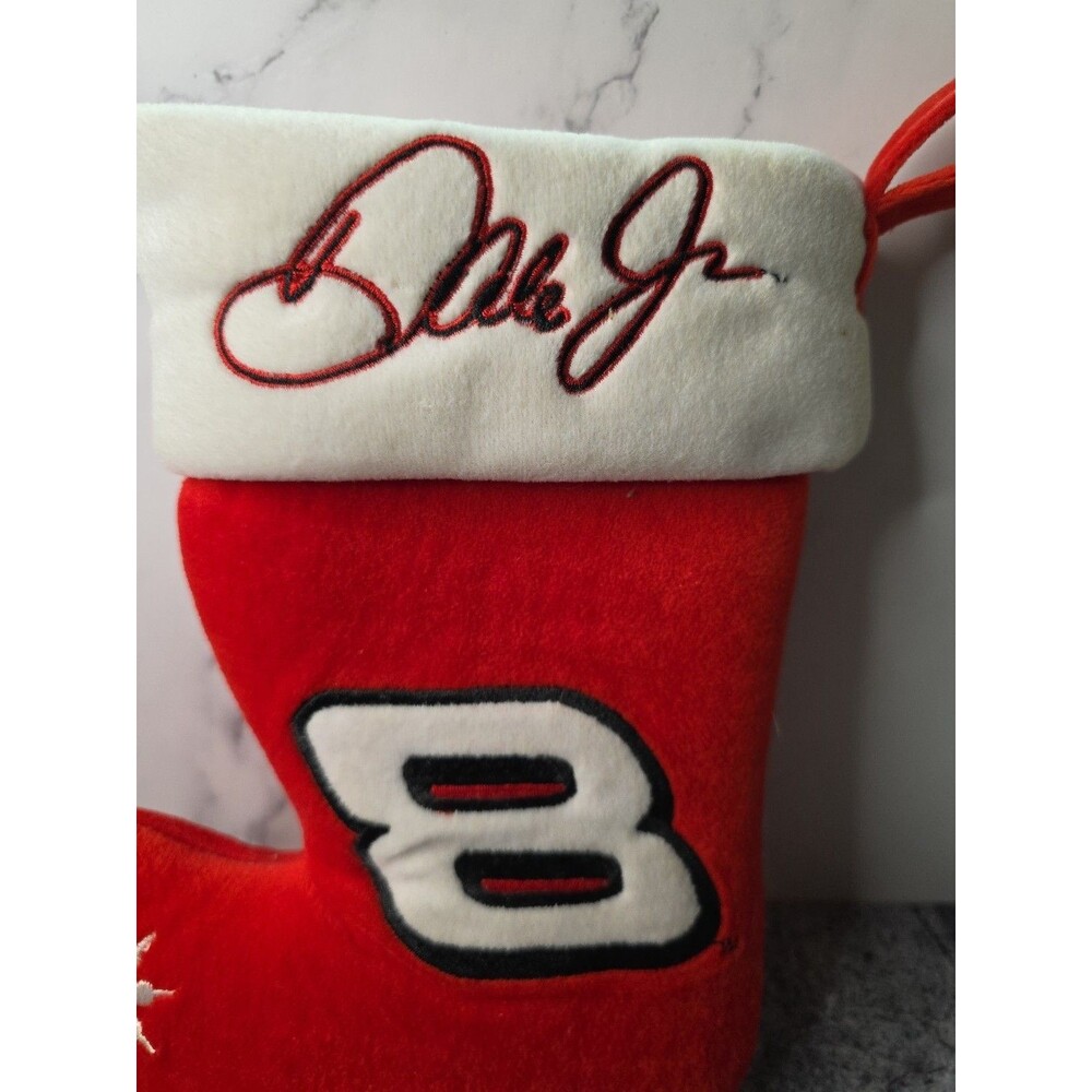 Vintage Dale Earnhardt Jr #8 Plush Christmas Stocking 11" Team Beans Nascar